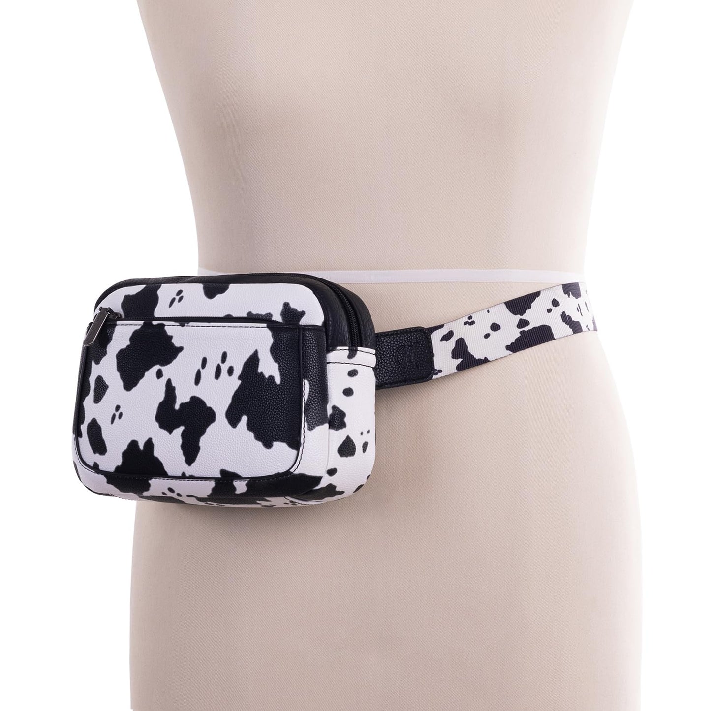 Montana West Cow Print Fanny Packs for Women Everywhere Belt Bag Crossbody Waist Packs with Adjustable Strap