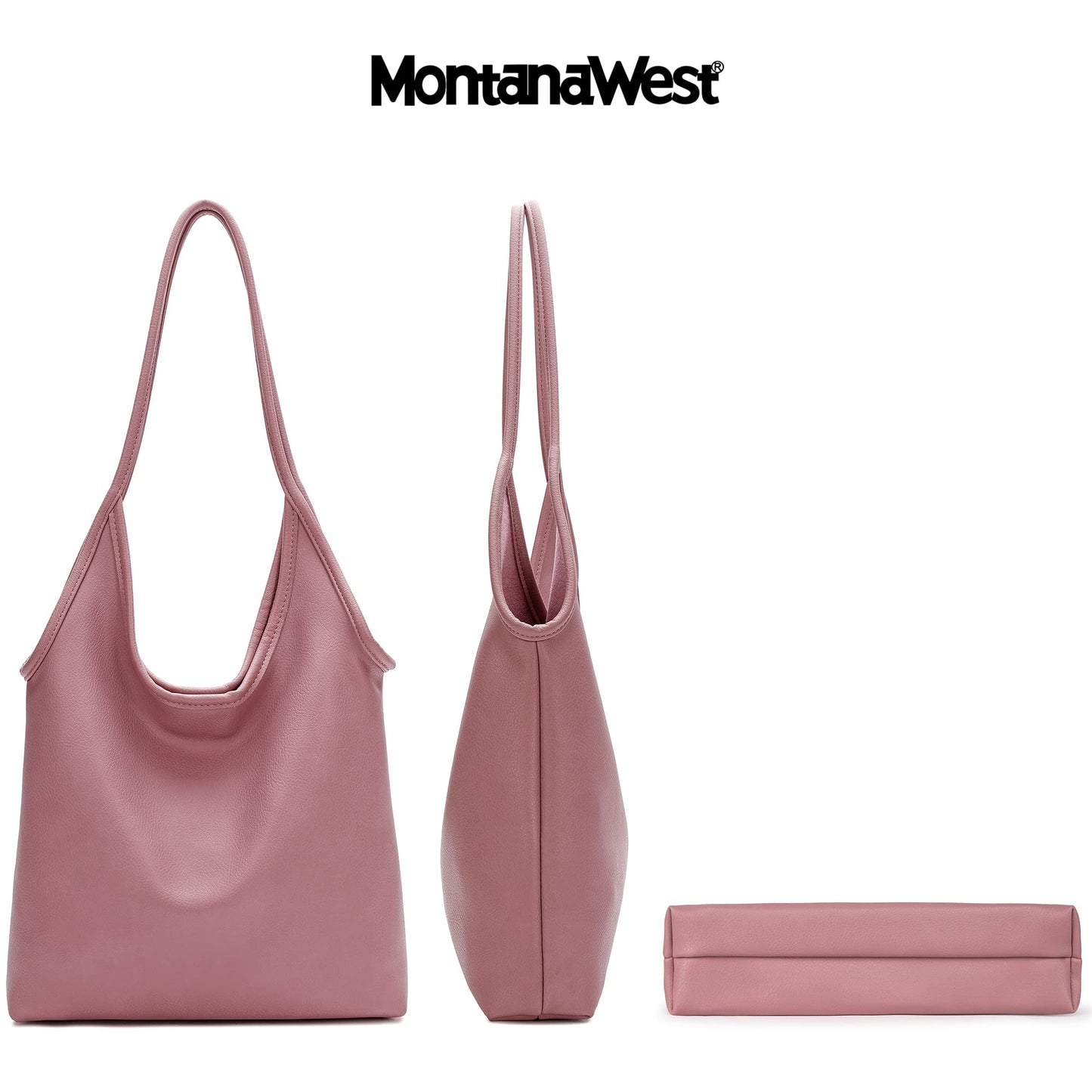 Montana West Slouchy Hobo Bags for Women Soft Designer Shoulder Purses Ladies Top Handle Handbag