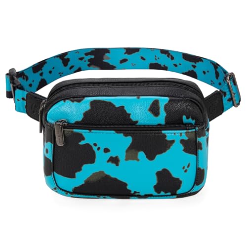 Montana West Cow Print Fanny Packs for Women Everywhere Belt Bag Crossbody Waist Packs with Adjustable Strap