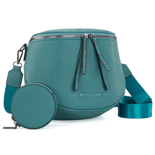 Montana West Crossbody Bags Bum Bag for Women Girls Large Sling Bag with Adjustable Strap and Coin Purse