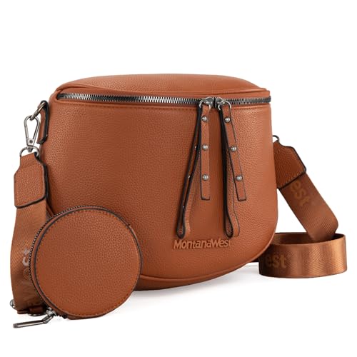 Montana West Crossbody Bags Bum Bag for Women Girls Large Sling Bag with Adjustable Strap and Coin Purse