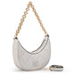 MC-351 Milan Chiva Small Quilted Crescent Shoulder Bag