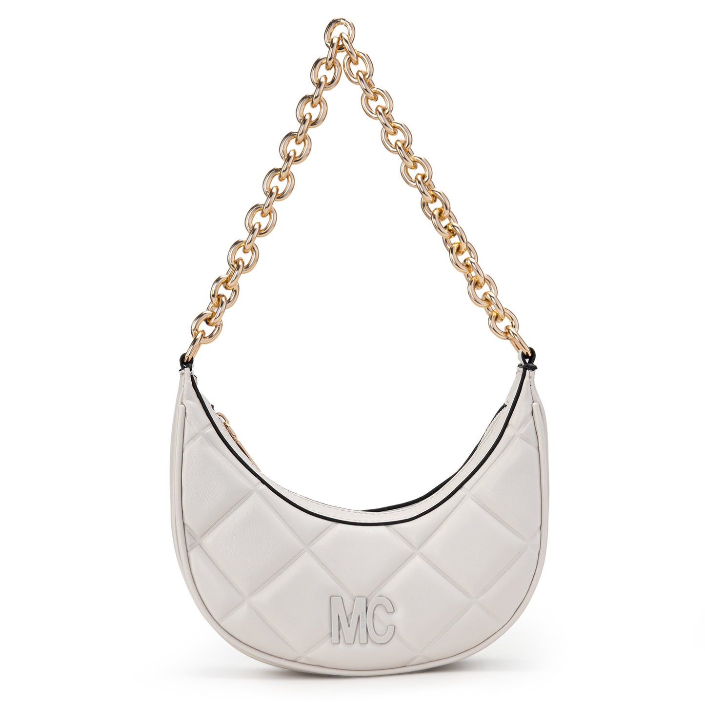 MC-351 Milan Chiva Small Quilted Crescent Shoulder Bag