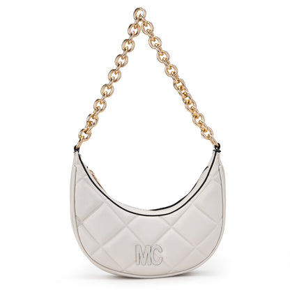 MC-351 Milan Chiva Small Quilted Crescent Shoulder Bag