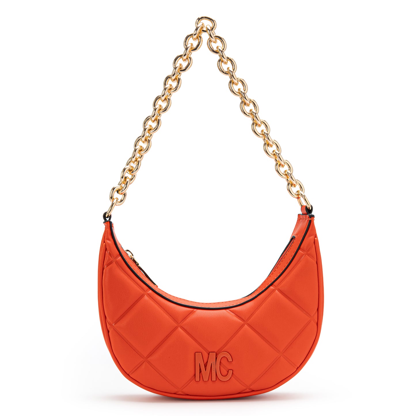 MC-351 Milan Chiva Small Quilted Crescent Shoulder Bag