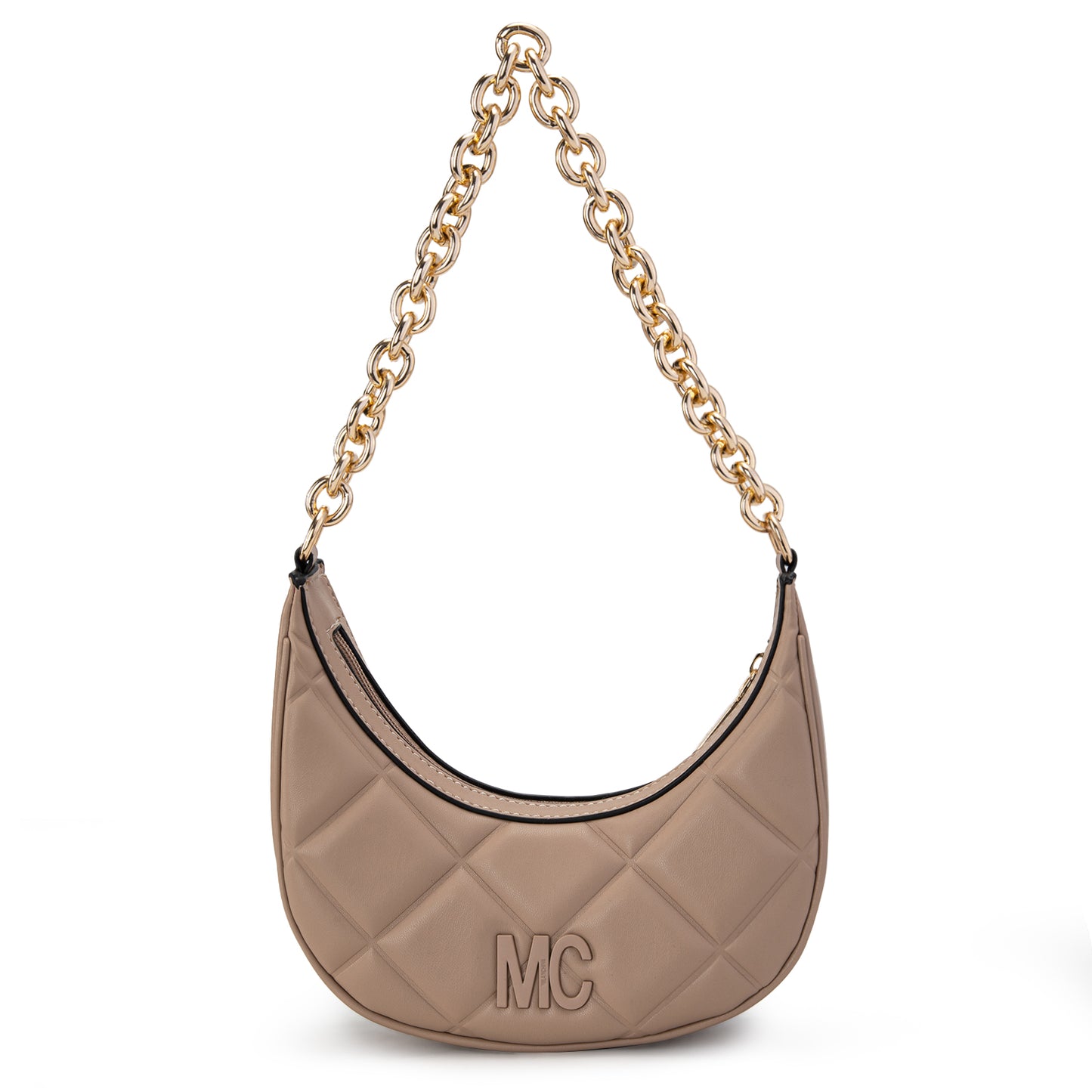 MC-351 Milan Chiva Small Quilted Crescent Shoulder Bag