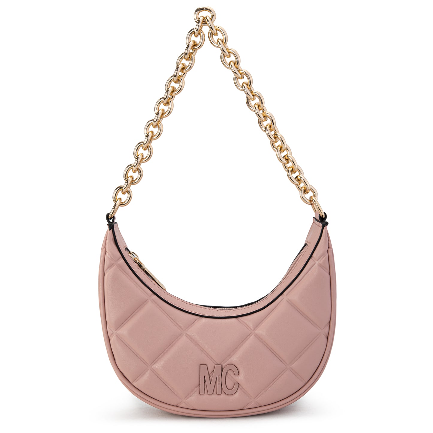 MC-351 Milan Chiva Small Quilted Crescent Shoulder Bag